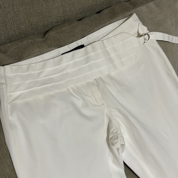 BCBGMAXAZRIA vintage 90’s white tuxedo style low rise pant Sz Med P 🏖️ - Picture 4 of 5